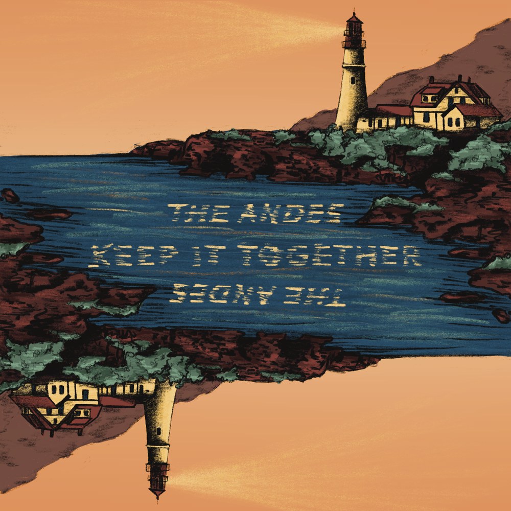 Keep It Together album cover: a lighthouse on a rocky coastline, with the album title reflected in the water below